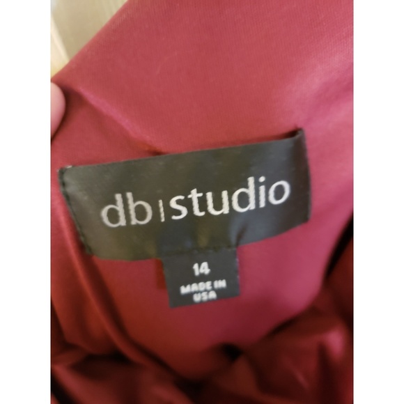 DB Studio Size 14 Red One Shoulder Cocktail Dress - Picture 5 of 6